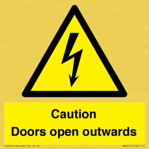 Caution Doors open outwards